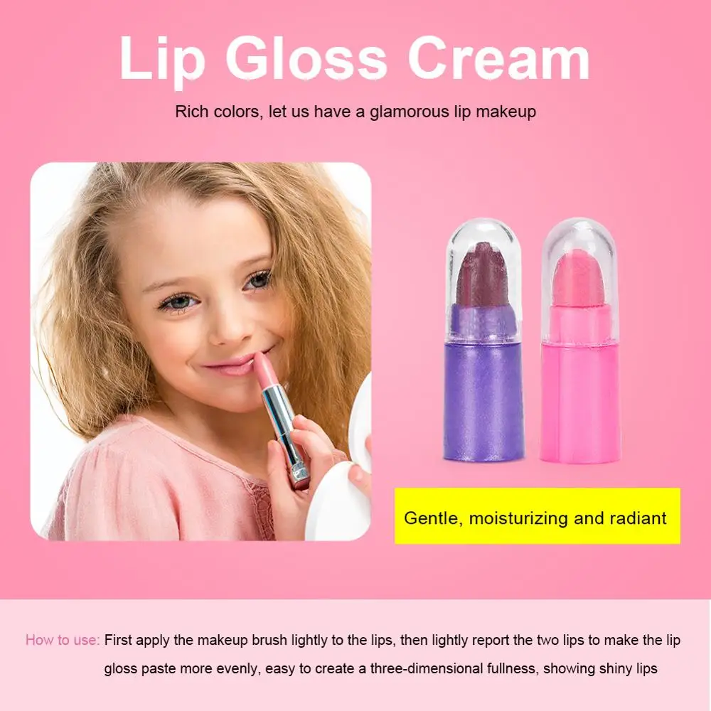Safety Kid Girls Makeup box Pretend Play Make Up Toy Non-toxic Kit for Dressing Cosmetic Travel Box Beauty Toys | Игрушки и хобби