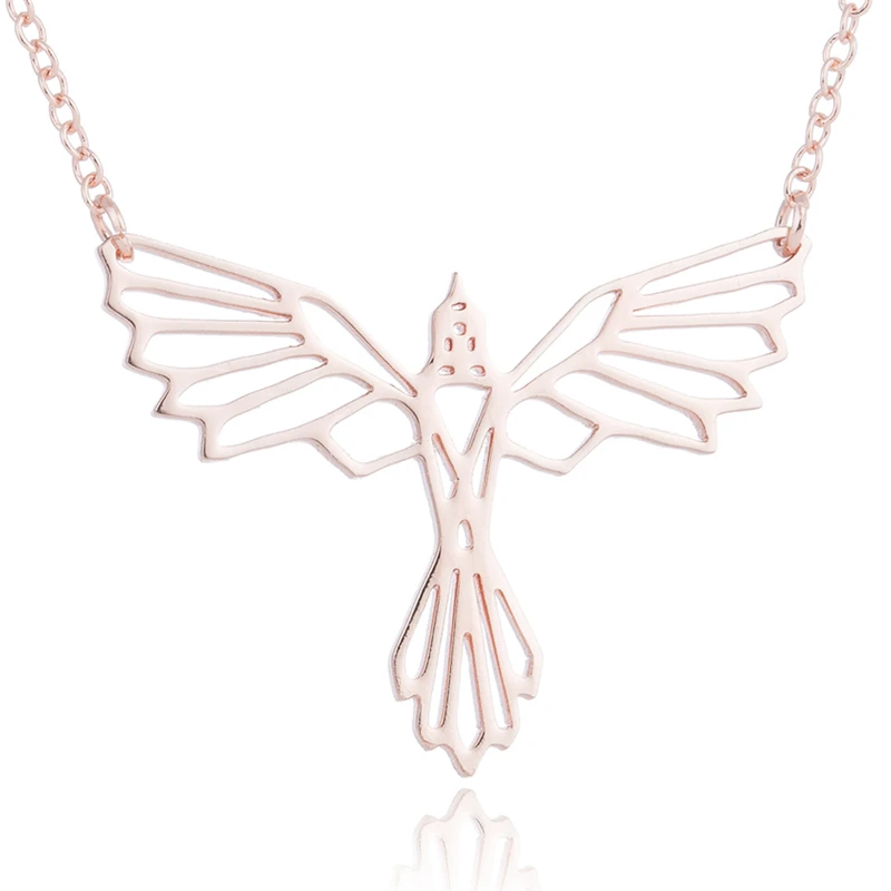 Ювелирные изделия с птицей ожерелье подвеской Женская стальная Длинная цепочка