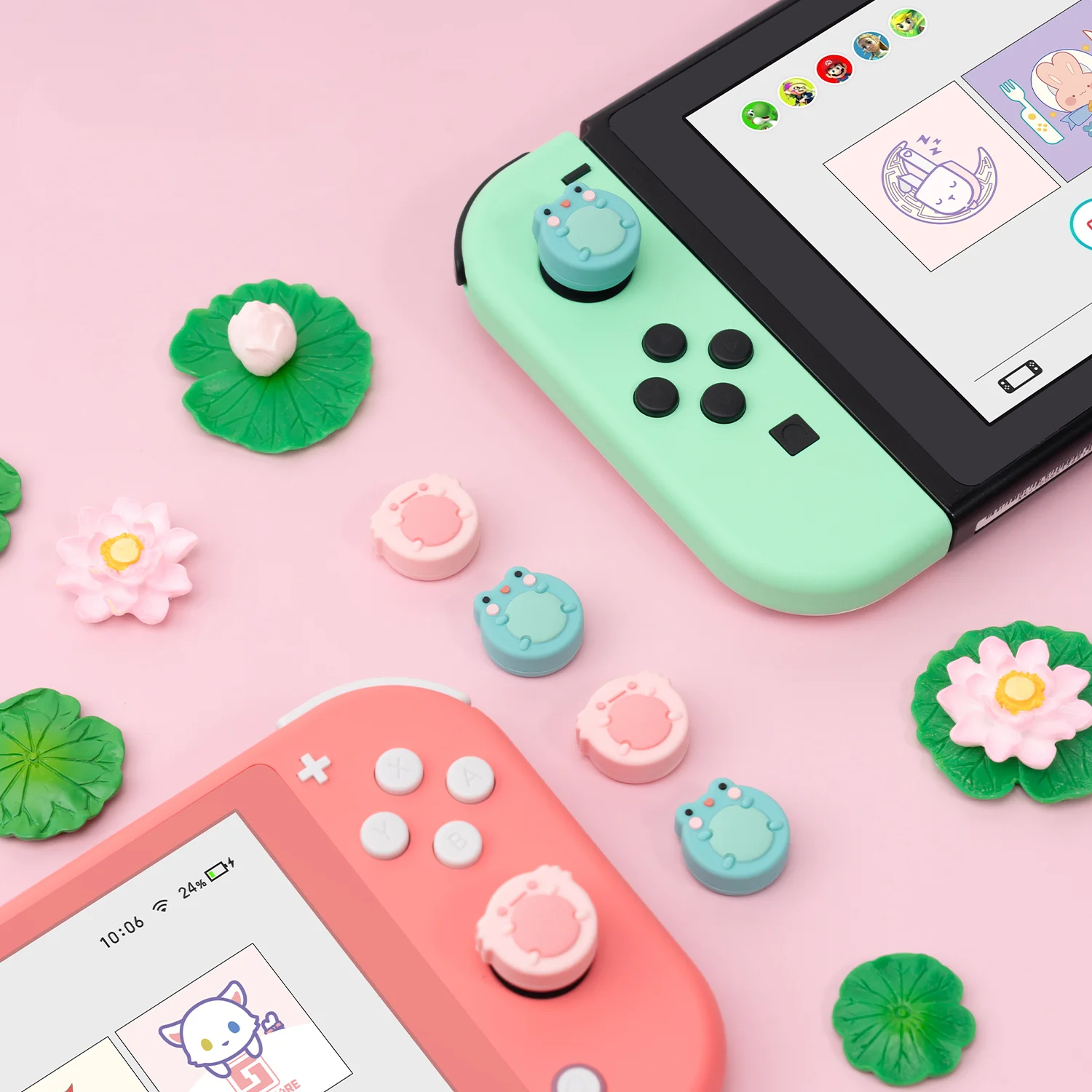 GEEKSHARE Симпатичная Лягушка Мягкая рукоятка для большого пальца защитный чехол