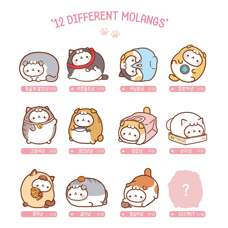 Корейские игрушки Molang милый кролик серии 05 женская сумка сюрприз коробка игрушка