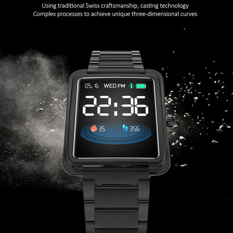 Смарт-часы мужские спортивный фитнес-трекер IP67 пульсометр мониторинг погоды PK DT28