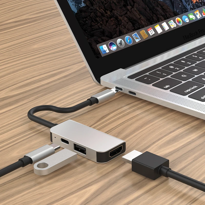 Usb концентратор Lcone C адаптер USB к HDMI 4K 3 0 PD зарядный конвертер для Macbook Pro DELL Huawei Mate 30