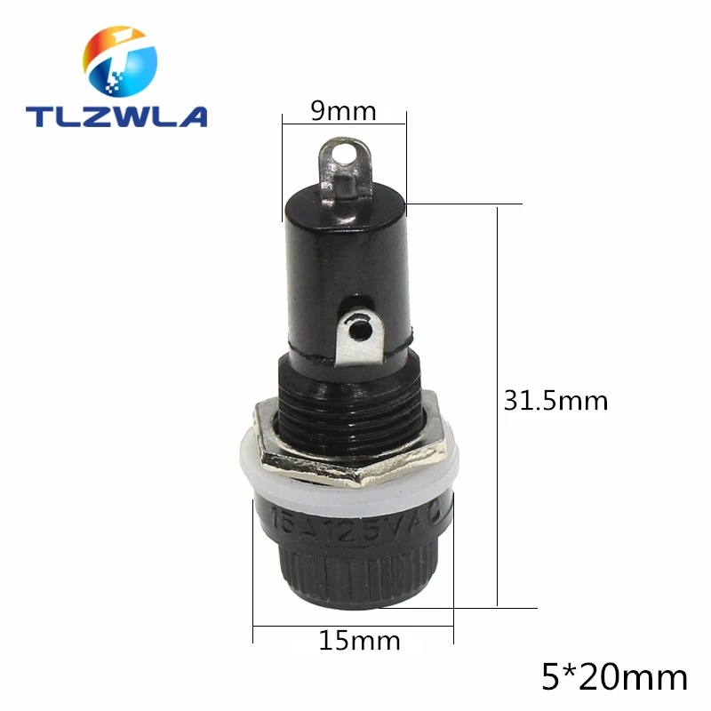 1PCS BLX 5*20 6*30MM Fuse Safety Tube Seat Black Knob PCB 5x20mm Socket 6x30 The Base | Обустройство дома