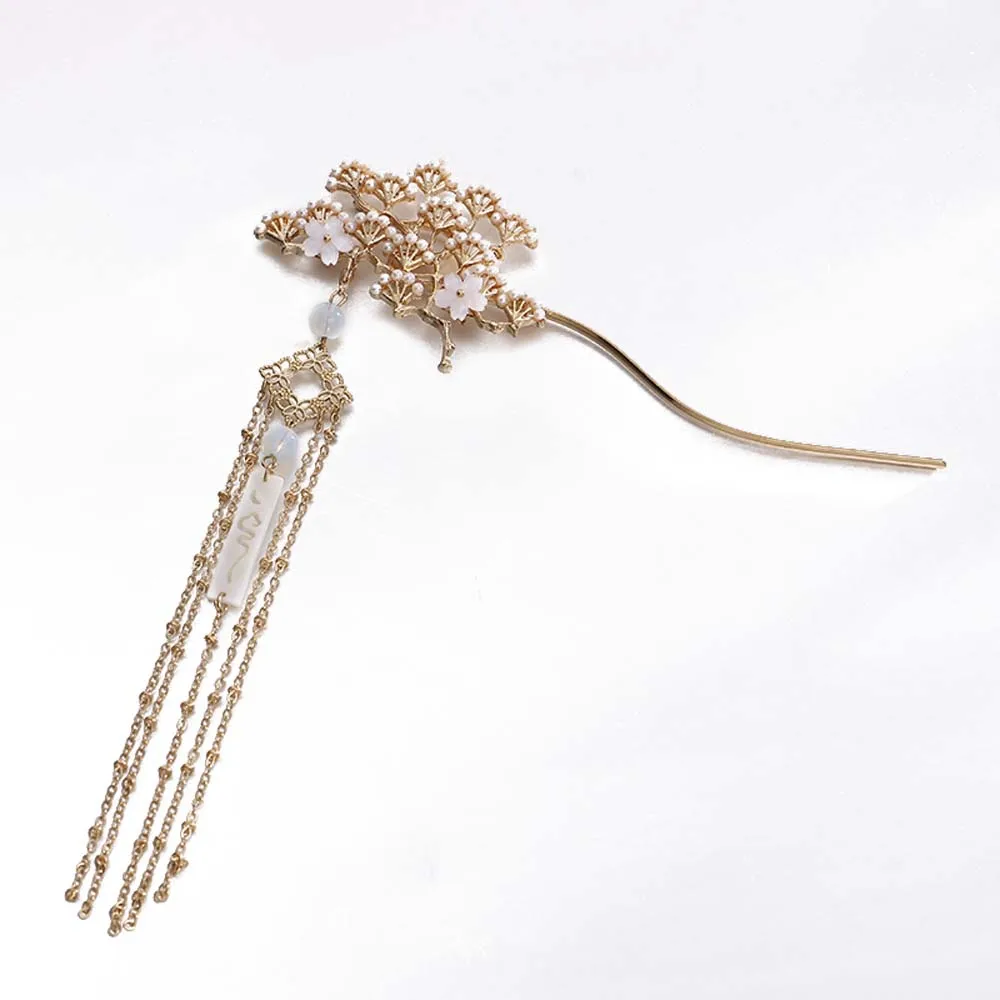 Изысканный Классический цветок имитация жемчуга кисточка для волос Декор