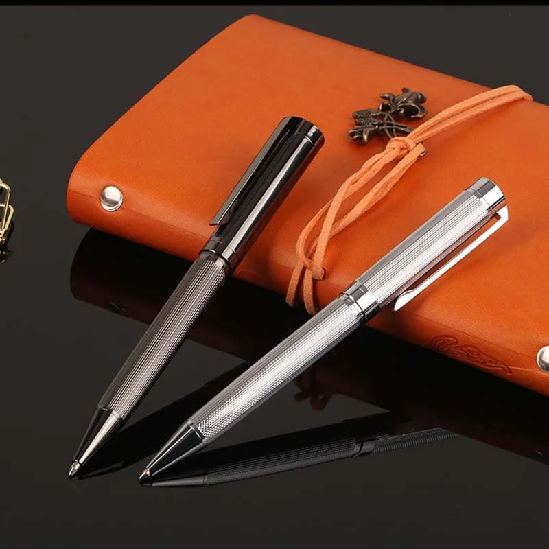 Золотая серебристая черная металлическая шариковая ручка в стиле ретро офисные