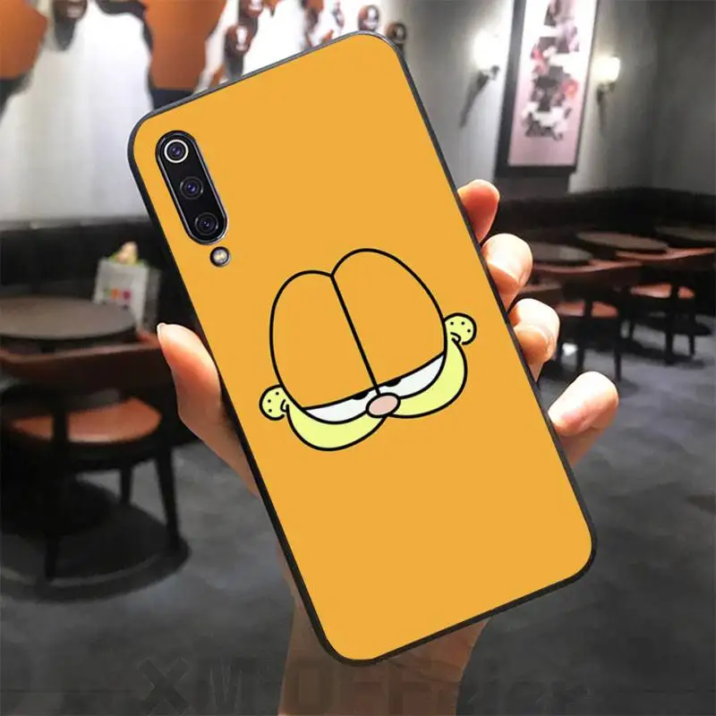 

LouisY cute cat Garfield Cover Black Soft Shell Phone Case For Xiaomi mi 6 6plus a2 8 8se a2lite 8lite 9 9se mix2
