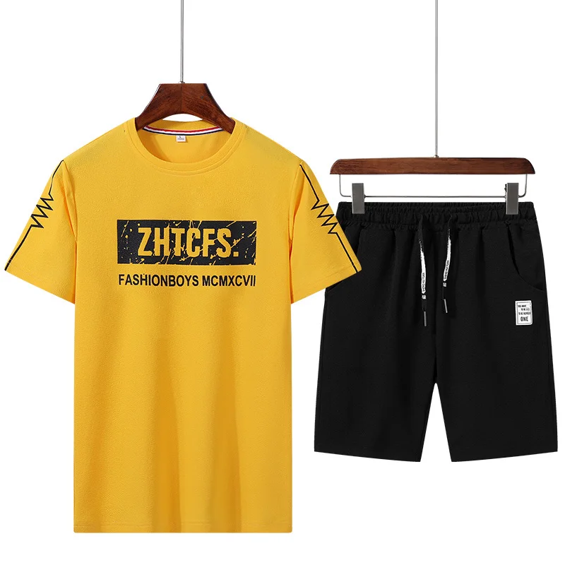 Спортивный костюм мужские повседневные брендовые футболки 2019 футболка шорты