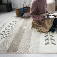 living room non slip carpets large bedroom carpet sofa coffee table mat ethnic rug bedside floor chenille geometry mat gray