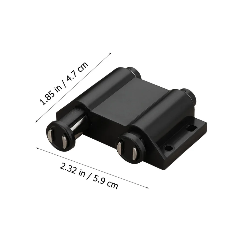 

1 Set 4Pcs Magnetic Door Latches Double Head Magnet Push Latches (Black)