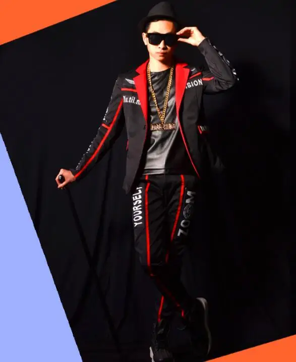 Мужской Блейзер дизайнерский костюм черная ткань сшитая куртка Мужская для