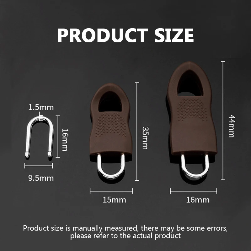 

Replacement Zipper Tags Zip Fixer for Clothes Black Zipper Pull Fixer for Travel Bag Suitcase Clothes Tent Backpack Sewing tools