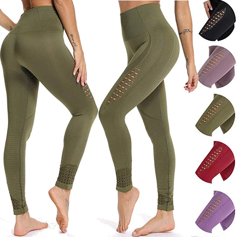 Женские Штаны Для Йоги спортивная одежда для бега эластичные леггинсы фитнеса