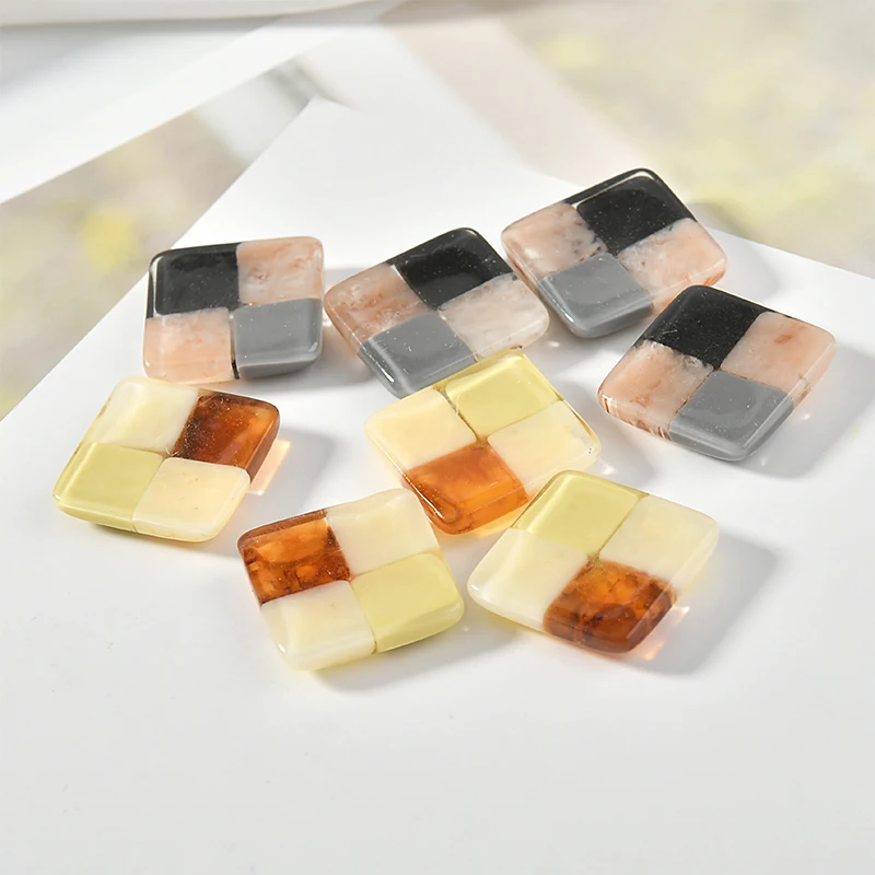 Бусины ручной работы 20 мм геометрическая форма 30 шт./лот модные бусины из смолы с