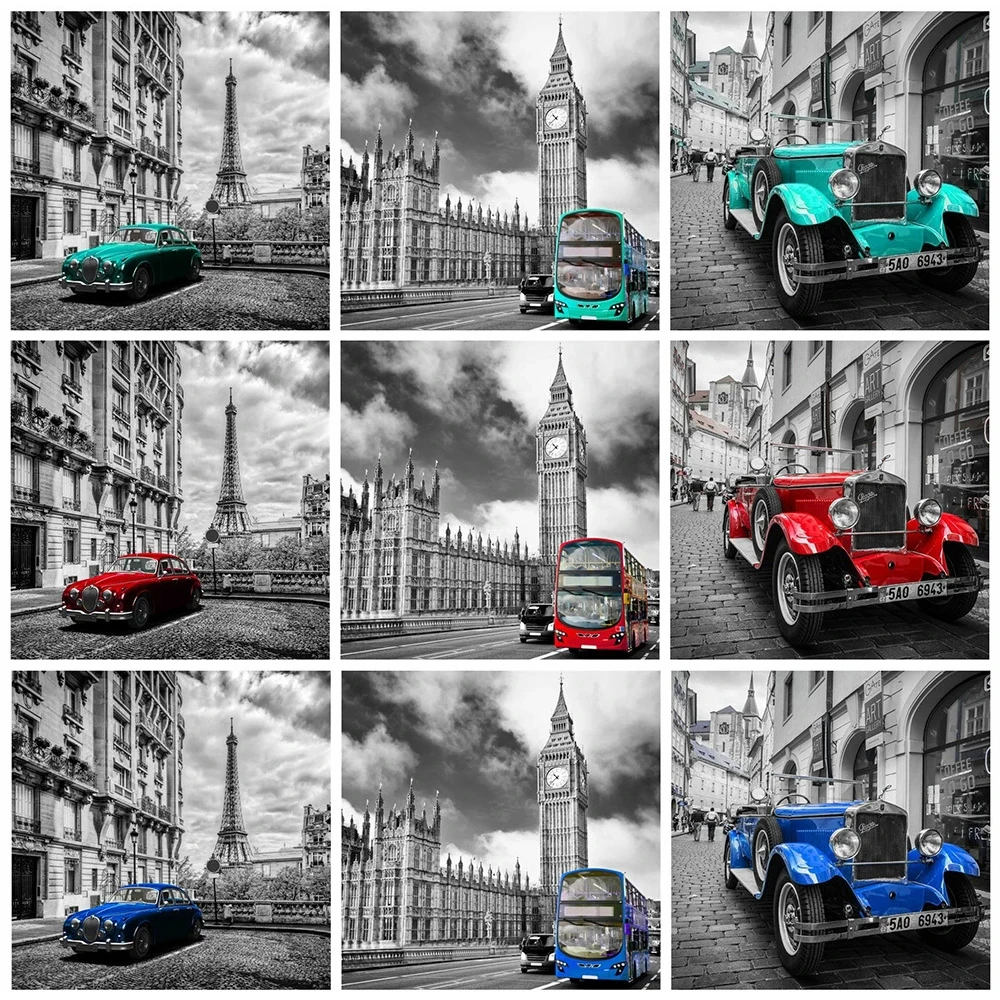 

Красочная алмазная живопись AB, страна 5D, мозаика «сделай сам», пейзаж, полная выкладка, алмазная вышивка, автомобиль, домашний декор, ручная ...