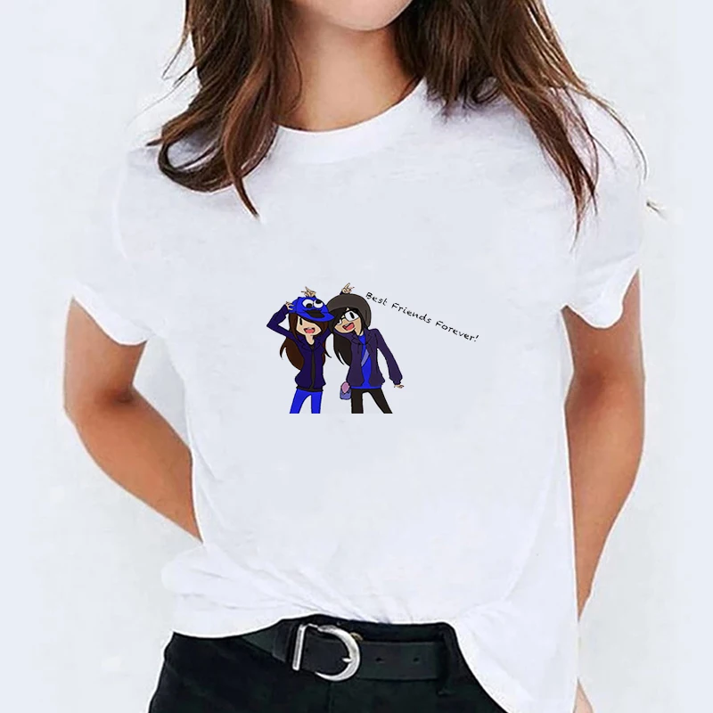 

Best Friends Forever T-shirts Woman Crop Top With Sleeves Summer Short Sleeve Women Women's Clothing 2021 Women-clothing Tshirts