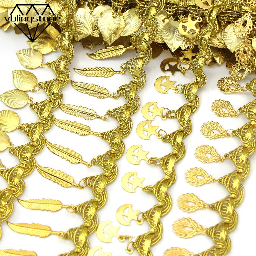 1 ярд блестки для кружева кружевная лента металлические кисточка ткань отделка