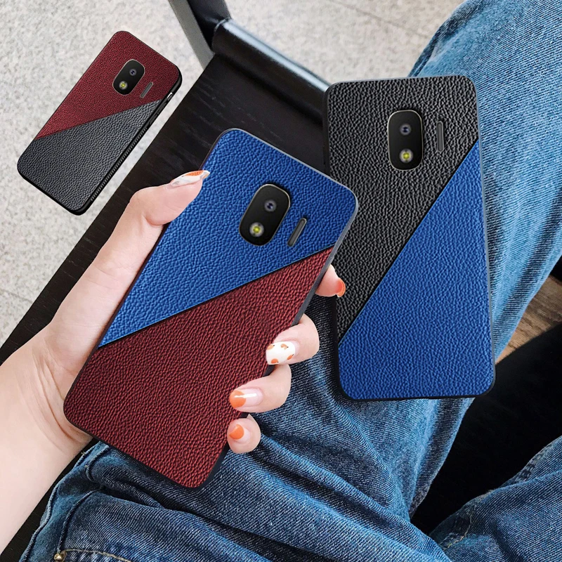 I coque чехол для samsung galaxy J4 Plus prime 2018 персонализированный модный кожаный силиконовый