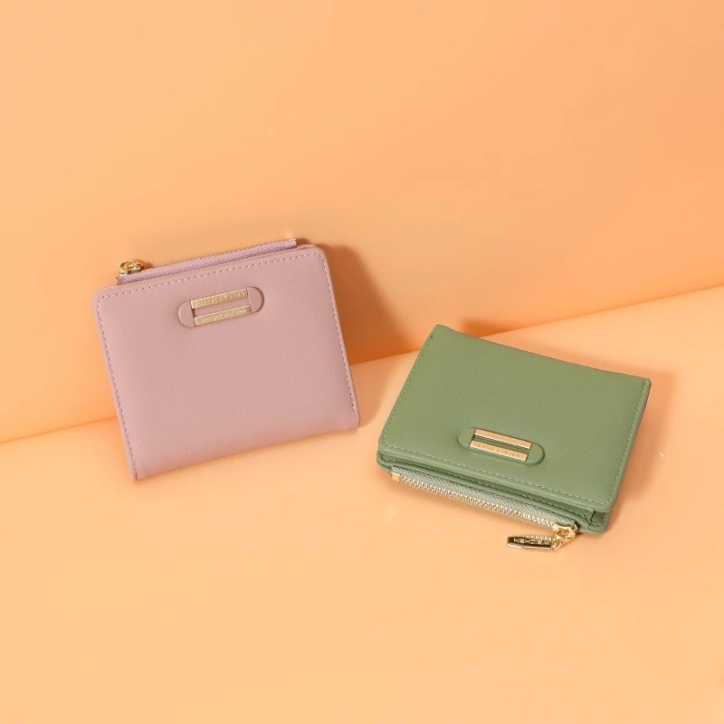 Женские кошельки Forever Young маленькие в Корейском стиле с двумя складками женские