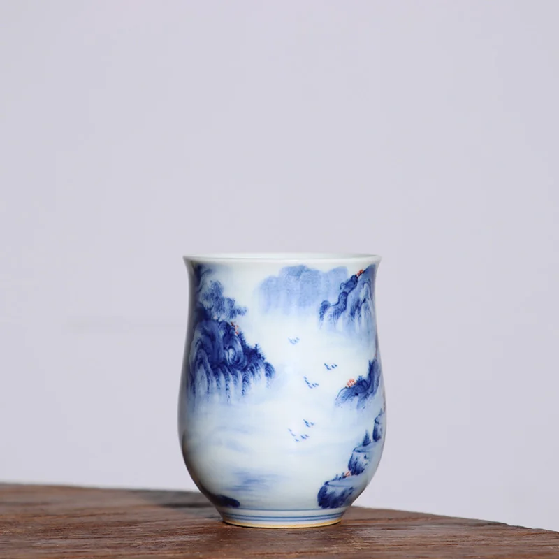 JingLin taza de cintura de sujeci&oacute;n maestro tibetano bajo el esmalte taza de paisaje colorido 150 cc-1