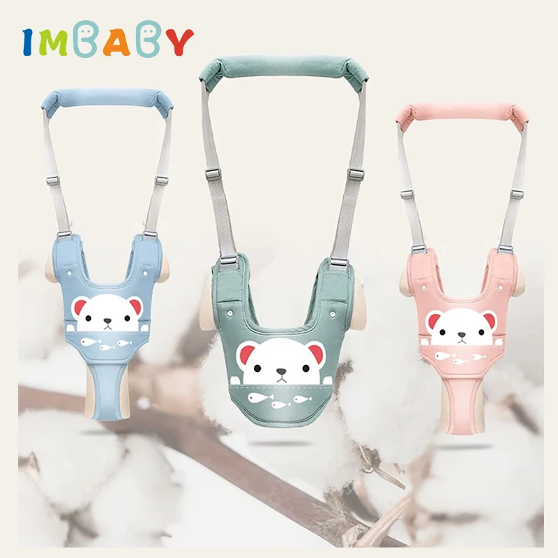 IMBABY Adjustable Baby Walker Belt For Infant Learning To Walk Safety Anti-Fall Dual Purpose Baby Traction Rope With Vest Gift