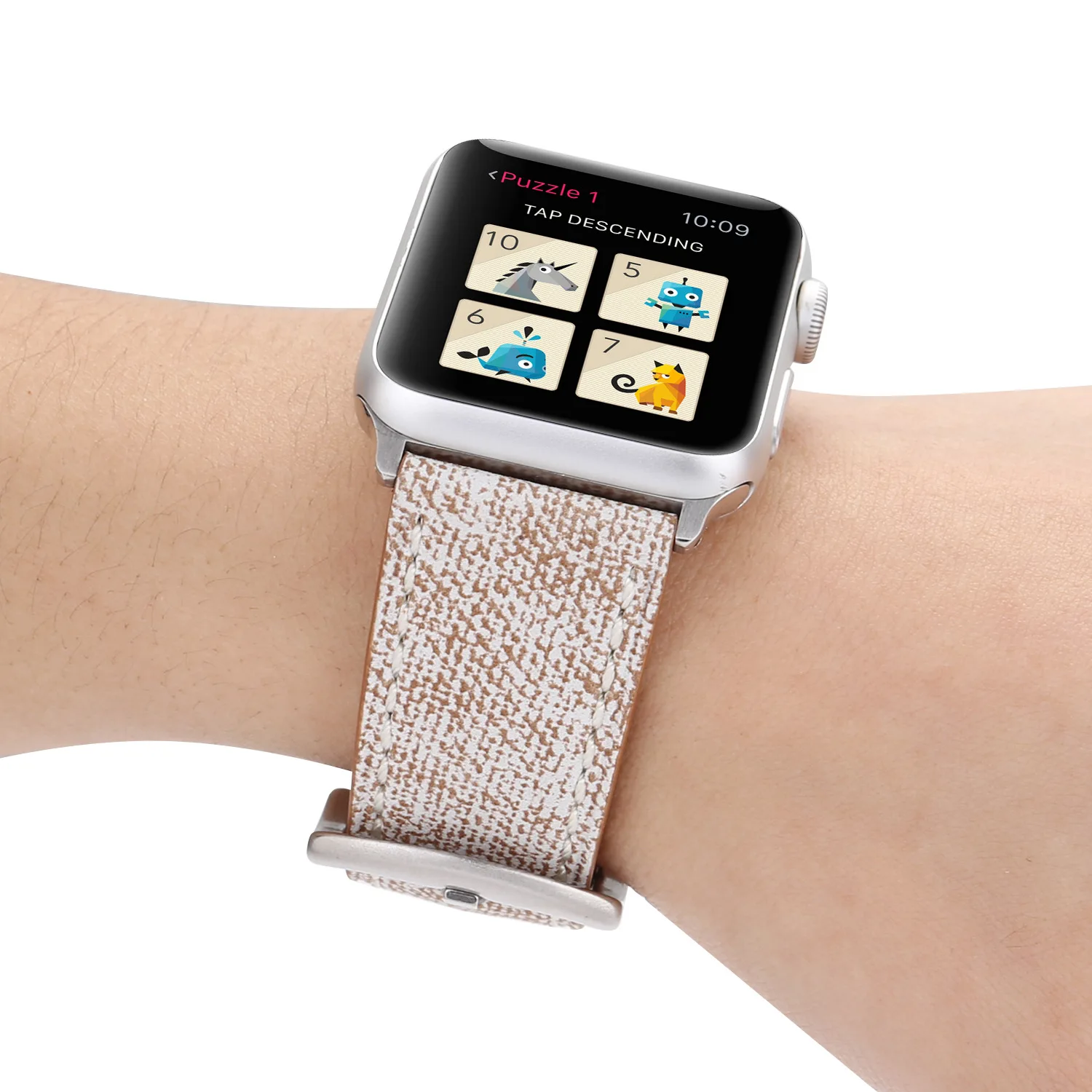 Ремешок для apple watch series 4 5 3 2 1 кожаный ремень для iwatch холст с классической пряжкой темно-синие джинсы 38 42 мм