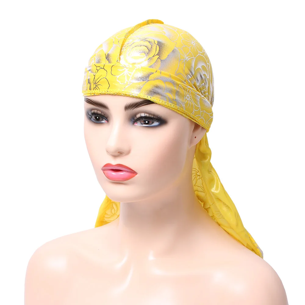 

Мужские и женские разноцветные банданы из полиэстера Durag с длинным хвостом и модным принтом Doo Rag