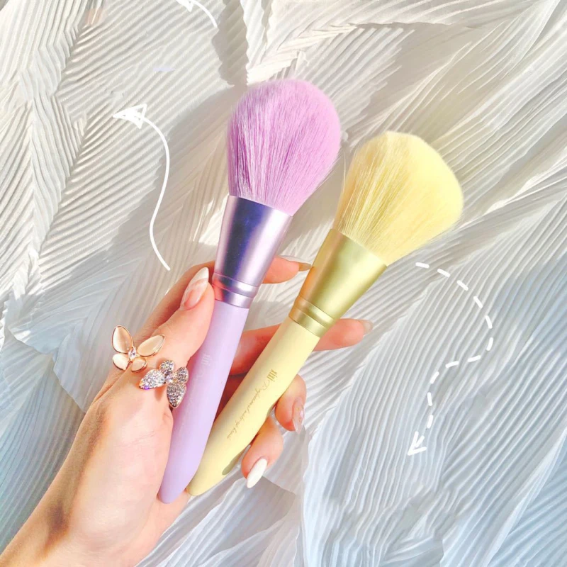 

10pcs Purple Yellow makeup brushes set for cosmetic foundation powder blush eyeshadow blending make up brush beauty tool