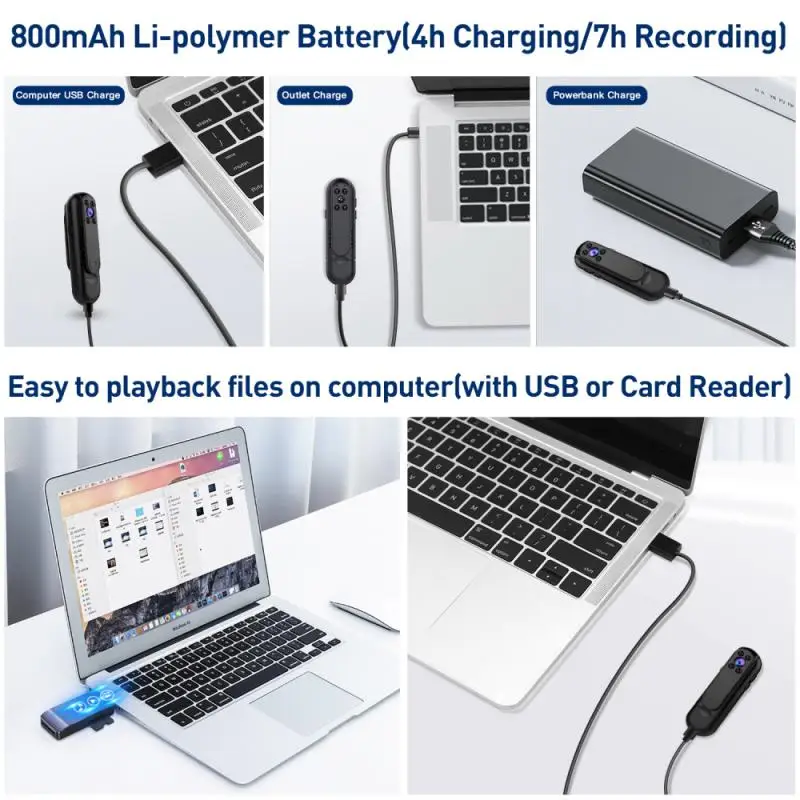 professional recording pen 32gb portable voice recorder dictaphone digital sound record device long time audio recorder wearable free global shipping