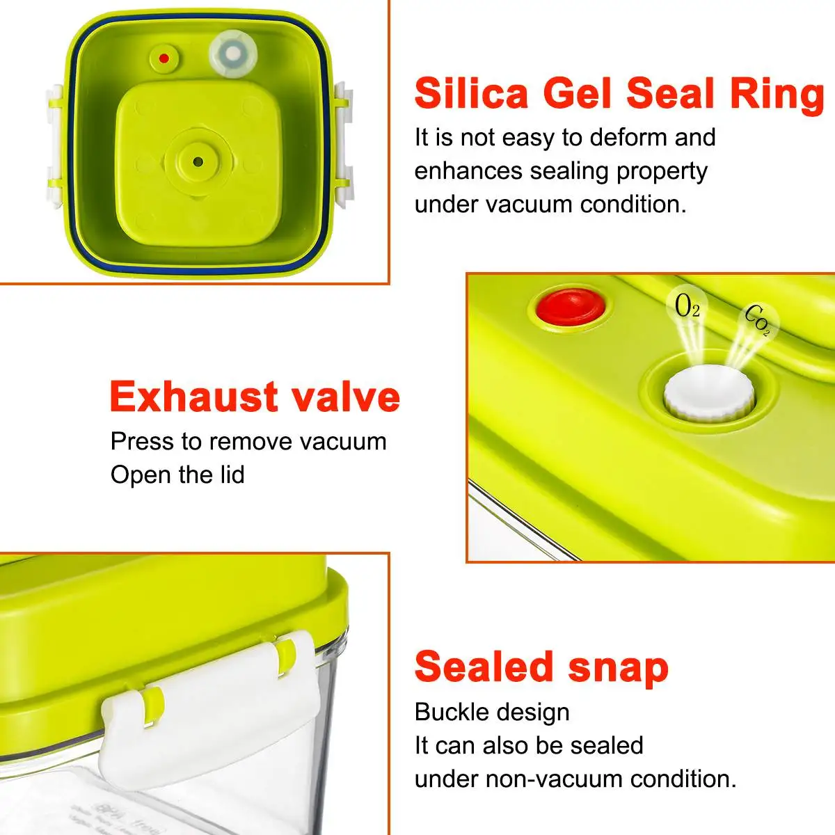 Вакуумные Контейнеры свежий может гидроизоляционные Чай горшок Еда контейнер