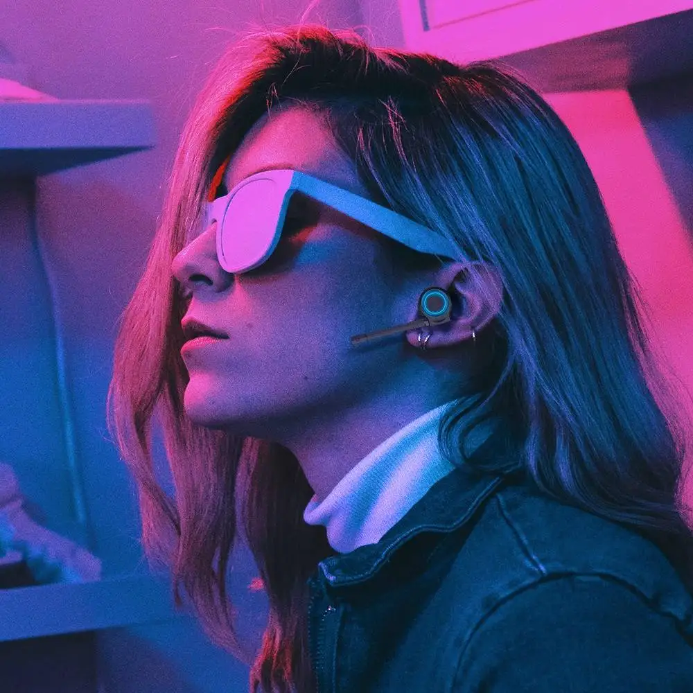 Bluetooth-наушники BlitzWolf BW-FLB3 TWS с RGB подсветкой со съемным микрофоном | Электроника
