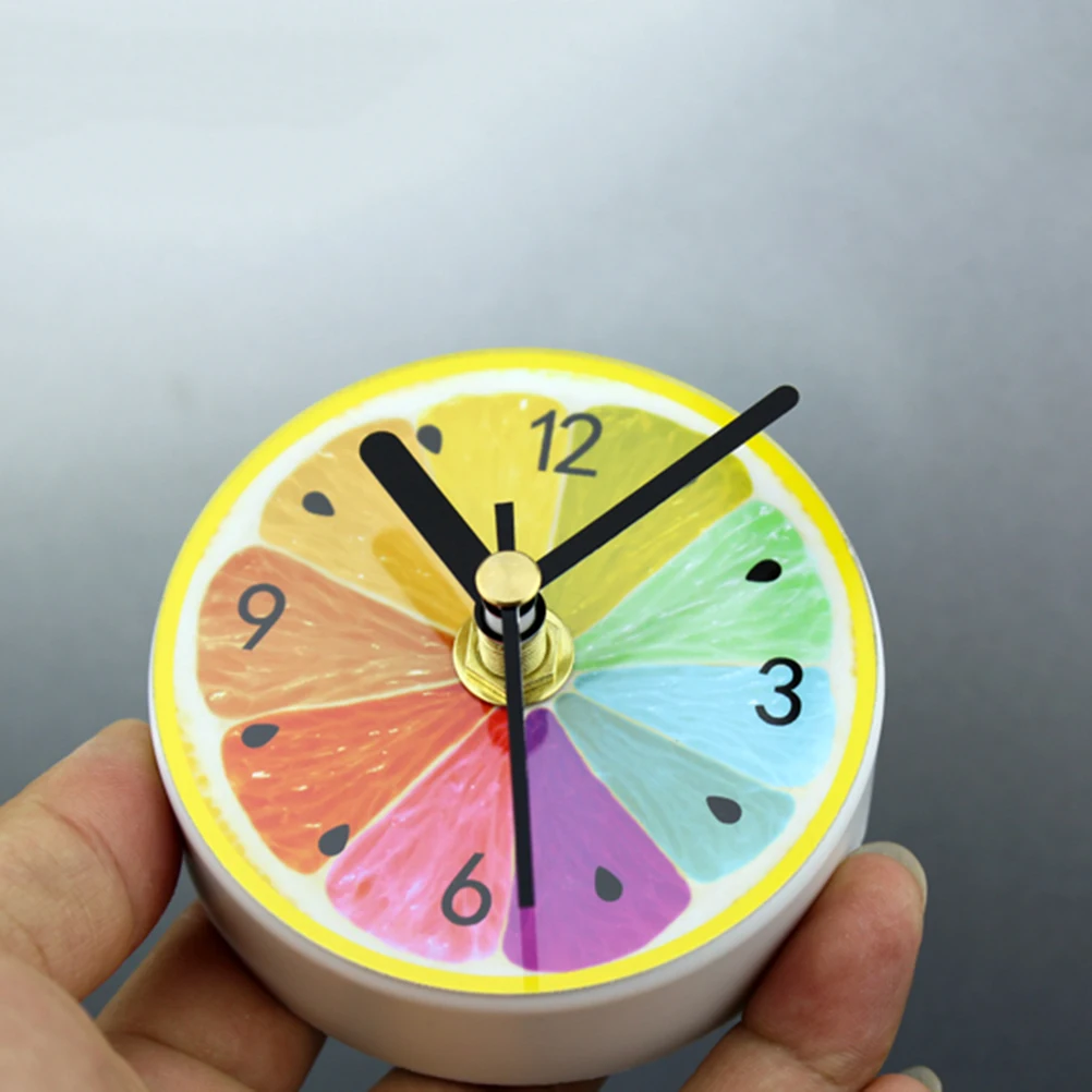Магниты на холодильник круглые часы с фруктовым узором настенные наклейки для
