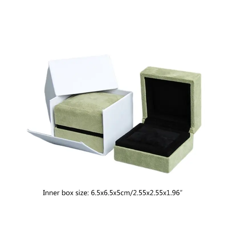 

Ring box,Jewelry Box Ring Box Pendant Box Brushed Suede Leather Bracelet Necklace Box For Ring Display Jewelry Case