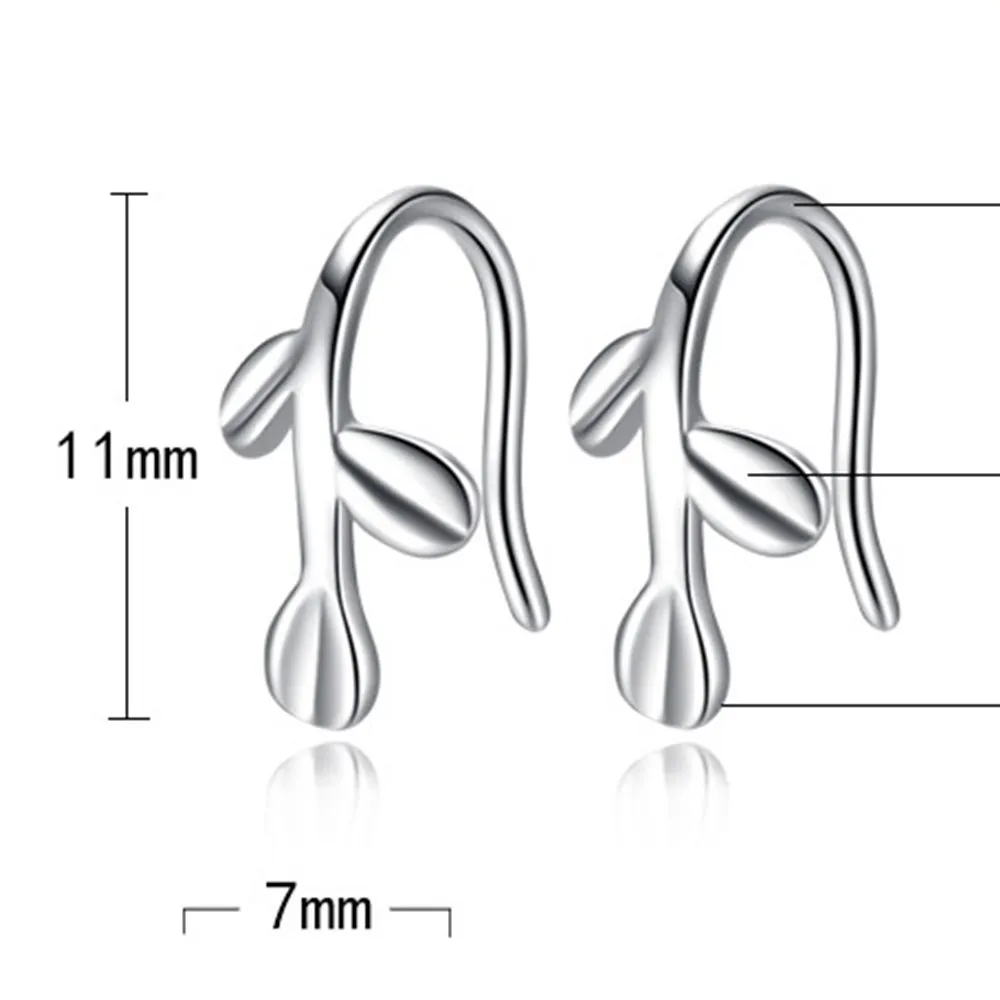 

NEHZY 925 sterling silver earrings jewelry high quality retro leaves olive branch retro simple earrings hot sale