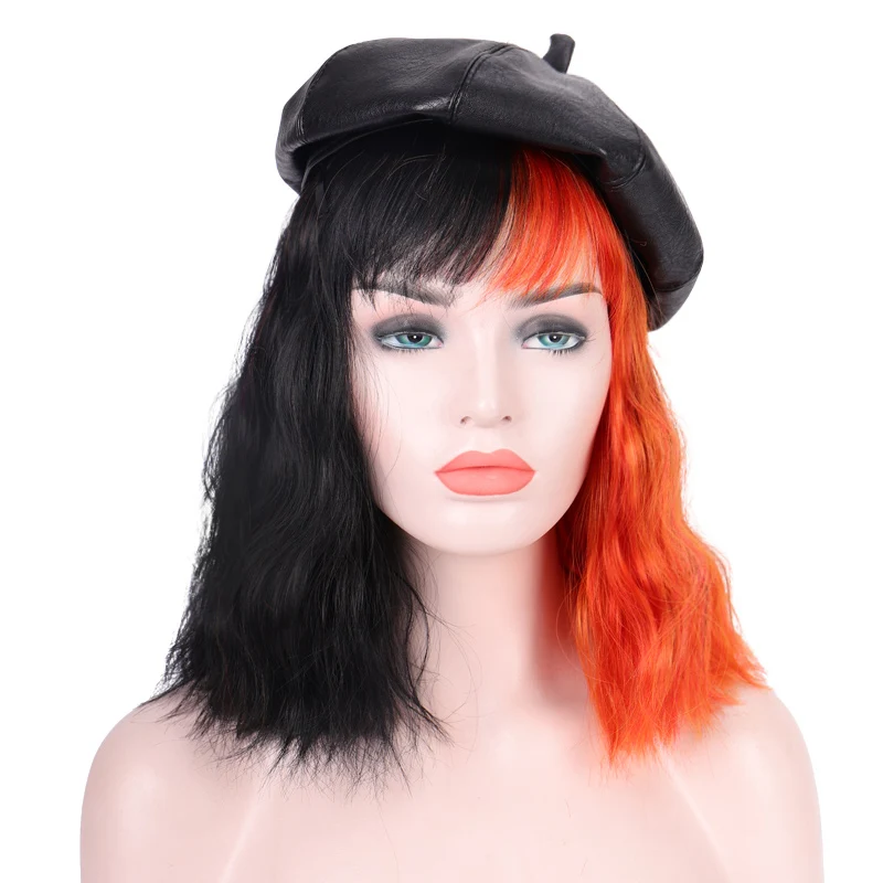 Короткие волнистые синтетические парики для черных африканских американских