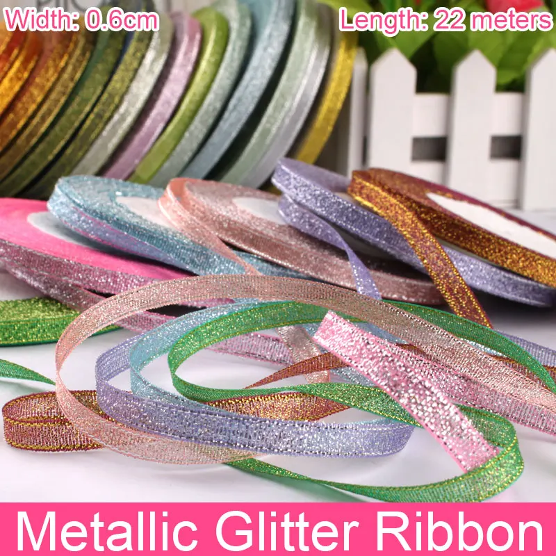 Лента 0 6 см для рождественской подарочной коробки ленты с металлическими