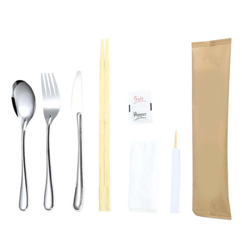 Visual Touch Portable Disposable Tableware Wooden Cutlery Sets Spoon Chopsticks Travel Picnic BBQ Canteen Restaurant Dinnerware | Дом и сад