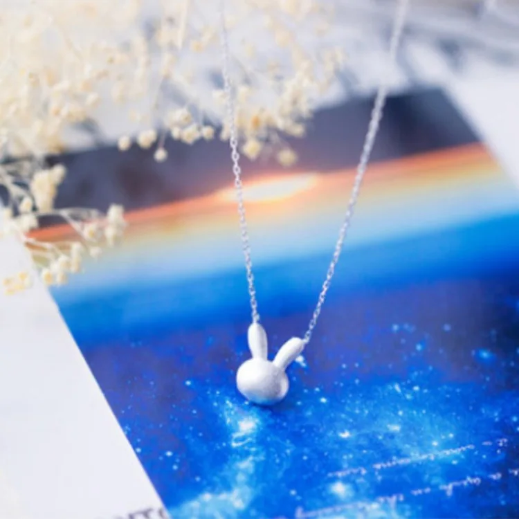 Kindey богемное винтажное серебряное ожерелье с кроликом для женщин Очаровательное