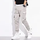 Шаровары мужские с множеством карманов, повседневные спортивные штаны в стиле хип-хоп, джоггеры, брюки, модная хипстерская уличная одежда в стиле Харадзюку