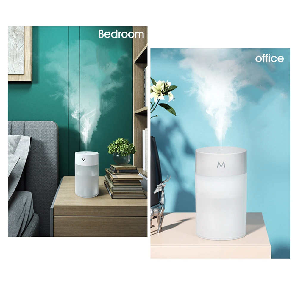 

260ML Air Humidifier Ultrasonic Aromatherapy Diffuser Portable Mini Aromatherapy Sprayer USB Essential Oil Atomizer LED Lamp