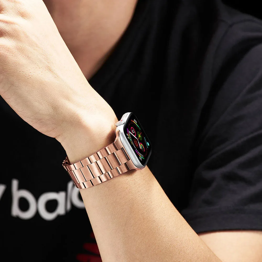 

Stainless Steel Strap For Apple Watch Band 44mm 40mm 38mm 42mm Metal Belt Correa Wristband Sports Bracelet iWatch 3 4 5 SE 6