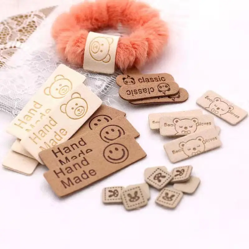 

Mix 30 Pcs Per Pack Bear Smile Cotton Woven Labels Various Letter Embroidery Hand Made Diy Knitted Printed Soft Cloth Sew Tags