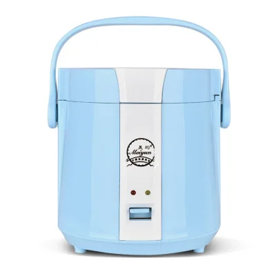 Blue Kbxstart многофункциональная рисоварка с мини изоляцией, Электрический горшок для риса, кухонный быстрый нагрев, кастрюля для приготовления пищи 1-2 человек, 1.2л - Цвет: Blue