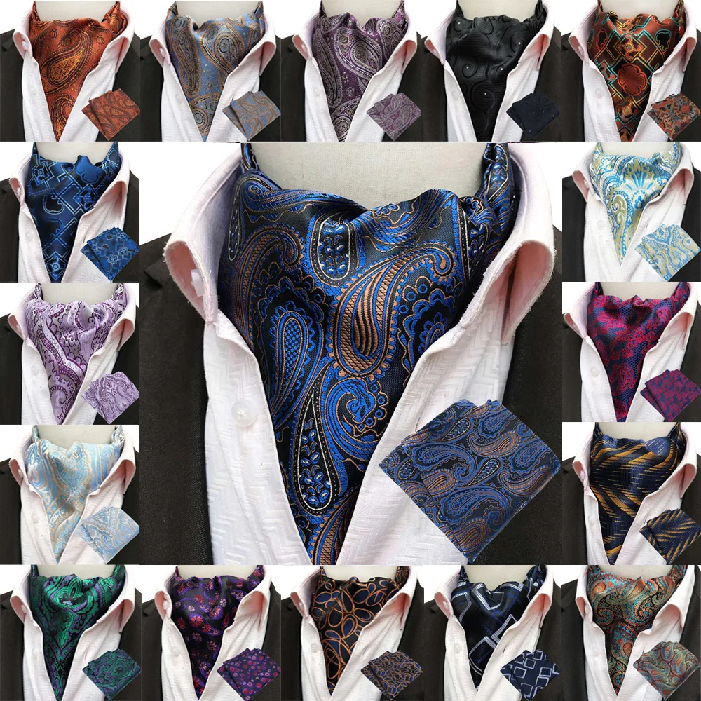 Стильный цветной жаккардовый платок Ascot галстук карманный квадратный носовой