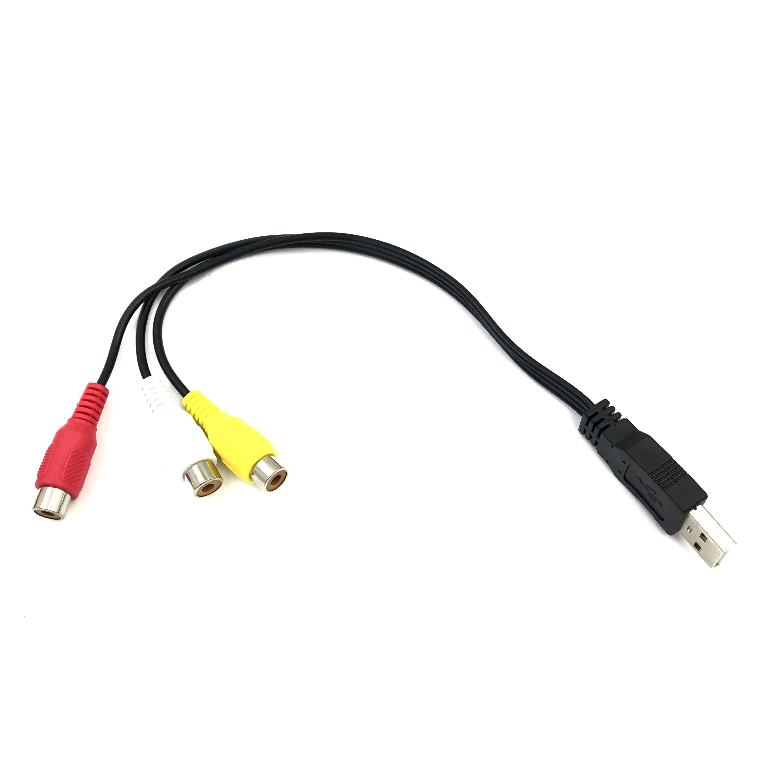 Композитный кабель-переходник со штекера USB на гнездо 3RCA RGB AV Аудио Видео |