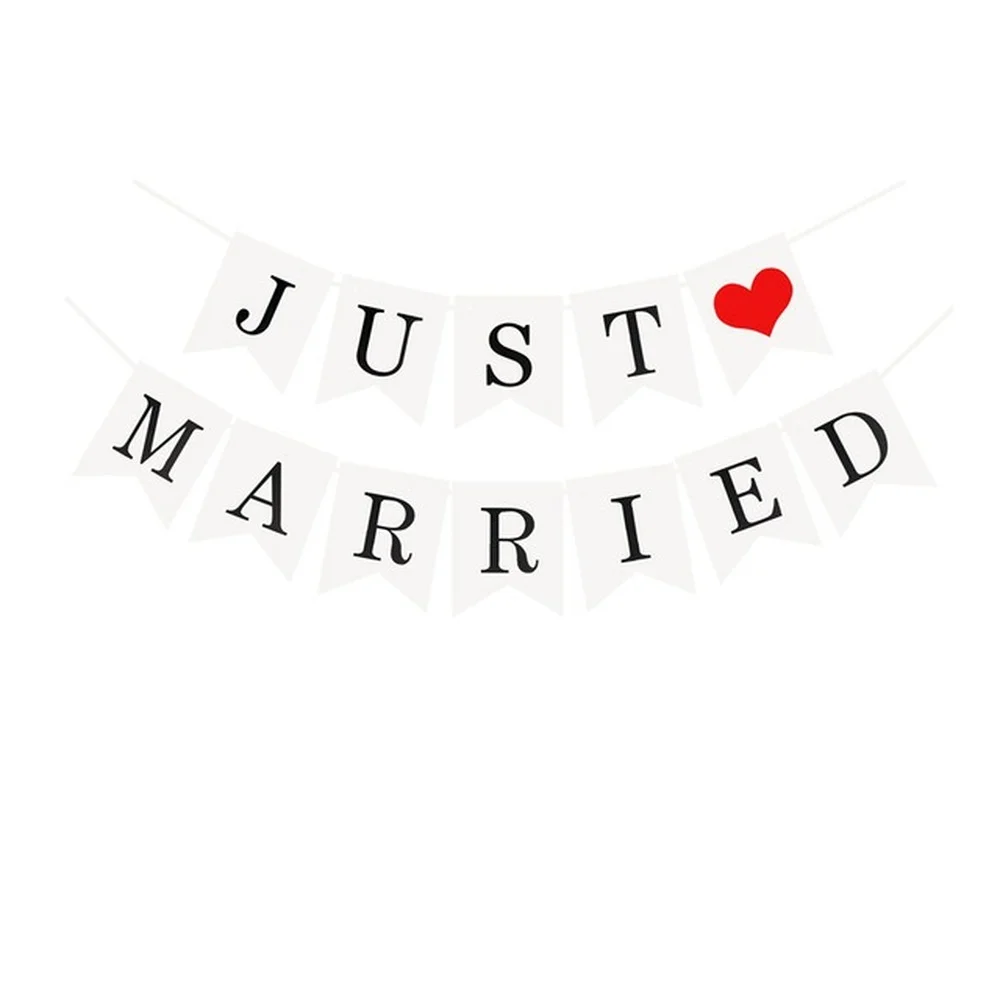 Винтаж Свадебные гирлянды из флагов для молодоженов Photo Booth Реквизит Свадебная