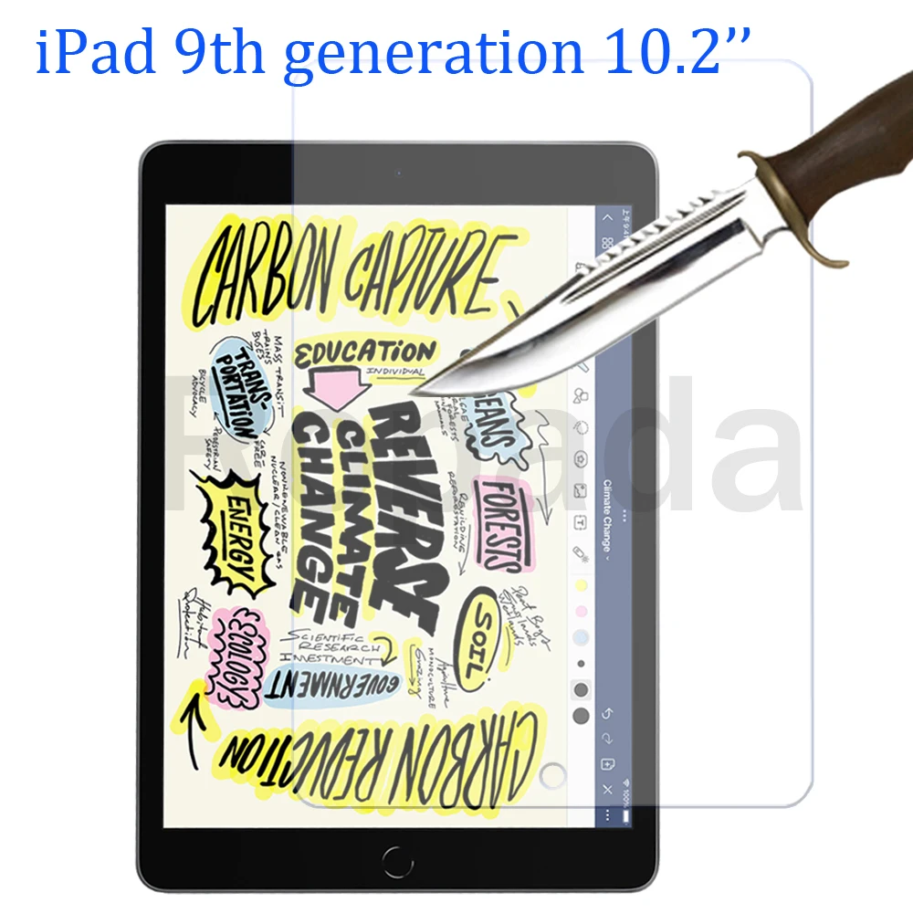 

Tempered Glass Screen Protector for iPad 9 9th generation 10.2-inch iPad9 2021 release protective film 9H 0.33mm