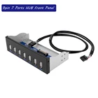 5.25 inch CD-ROM Drive Bay Front Panel 9pin19pin 7 Port USB 2.03.0 Hub Floppy Bay Drive Panel Expansion Adapter Connector