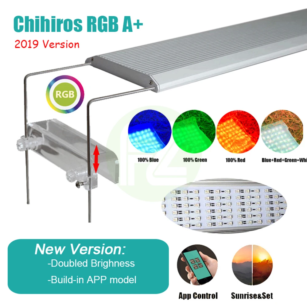 Chihiros RGB аквариумный светодиодный светильник встроенный модуль приложения Aqaurium RGB светодиодный светильник с 3 тусклым каналом