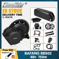 48v 750w bafang bbs02b mid drive ebike motor electric bike conversion kit 48v 20ah electric bicycle kit 18650 battery cell 21700