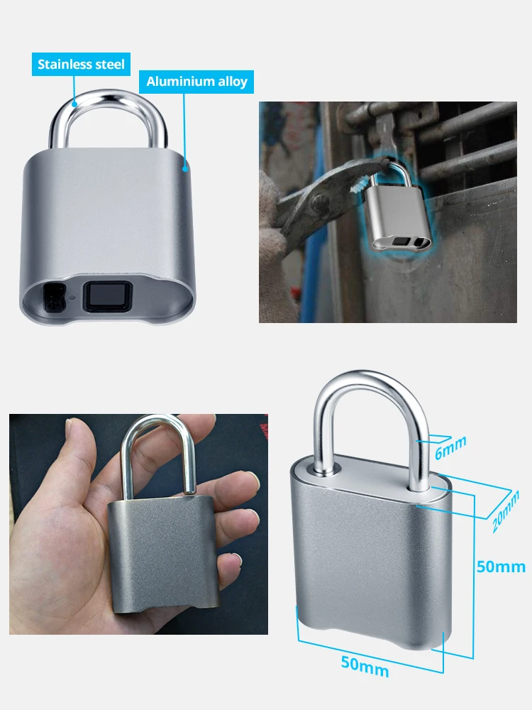 Умный БЕСКЛЮЧЕВОЙ Bluetooth замок отпечатков пальцев IP65 Водонепроницаемый Cerradura Противоугонный замок с защитой от отпечатков пальцев замок для двери багажный замок